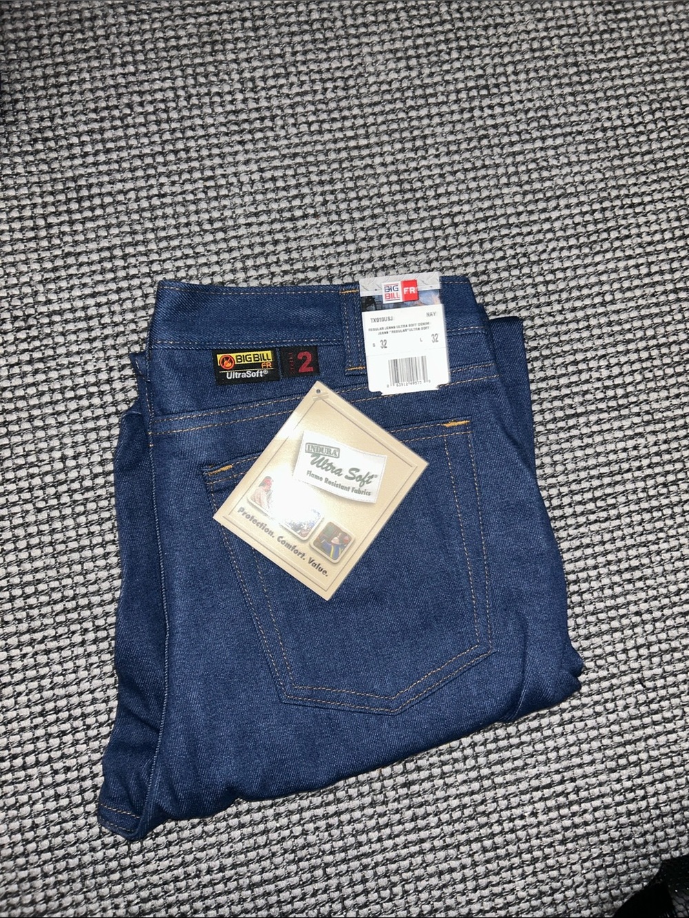Big Bill FR Men's Relaxed Fit Dark Blue UltraSoft Jeans